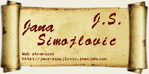 Jana Simojlović vizit kartica